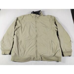 Outdoor Life Jacket Mens XL Beige Nylon Fleece Lined Bomber Outdoor Winter
